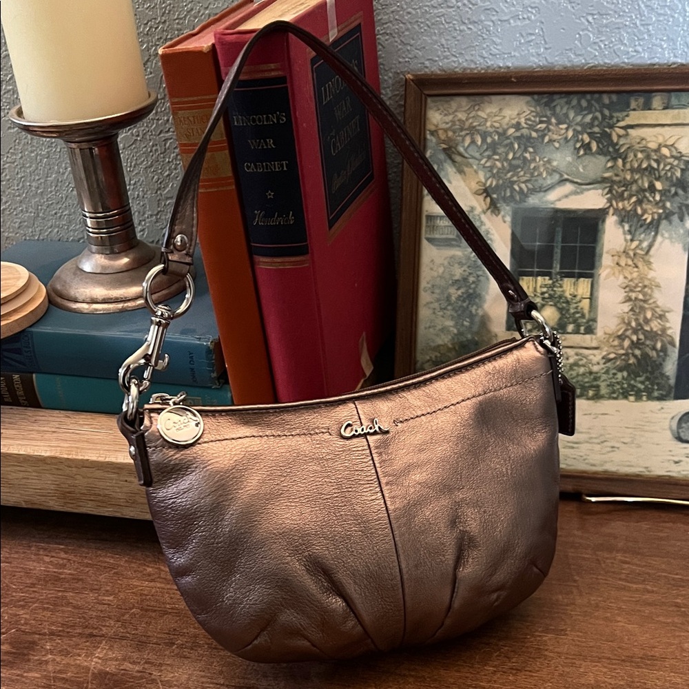 Coach Metallic Bronze Shoulder Bag
